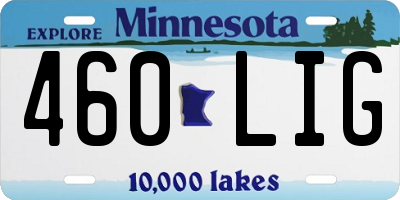 MN license plate 460LIG
