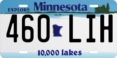 MN license plate 460LIH