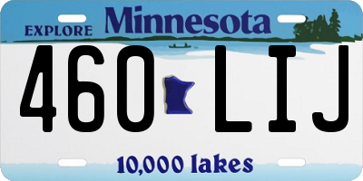 MN license plate 460LIJ