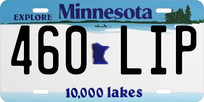 MN license plate 460LIP
