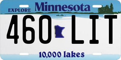 MN license plate 460LIT