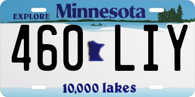 MN license plate 460LIY