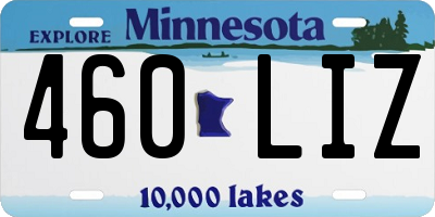 MN license plate 460LIZ