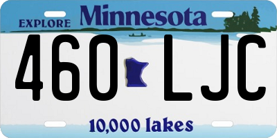 MN license plate 460LJC