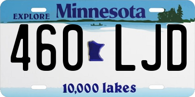 MN license plate 460LJD