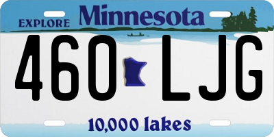 MN license plate 460LJG