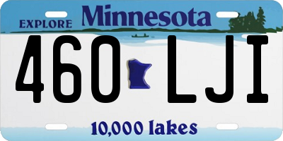 MN license plate 460LJI