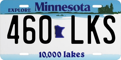 MN license plate 460LKS