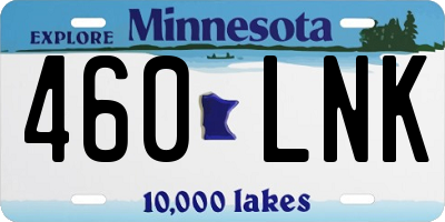 MN license plate 460LNK