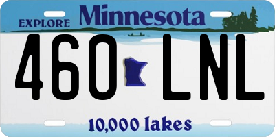 MN license plate 460LNL