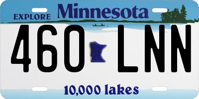 MN license plate 460LNN