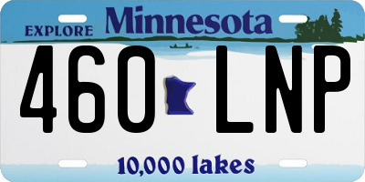 MN license plate 460LNP