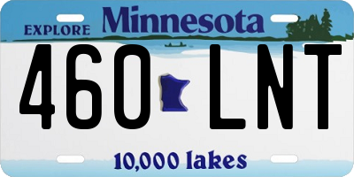 MN license plate 460LNT