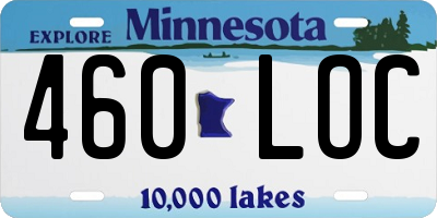 MN license plate 460LOC