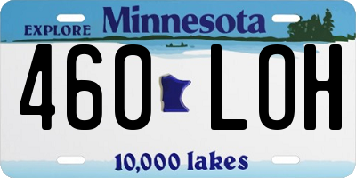 MN license plate 460LOH