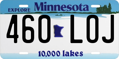 MN license plate 460LOJ
