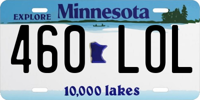 MN license plate 460LOL