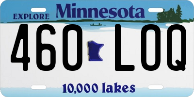 MN license plate 460LOQ