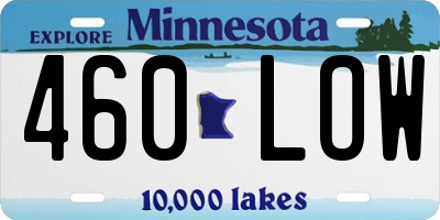 MN license plate 460LOW