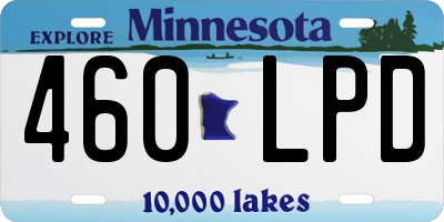 MN license plate 460LPD