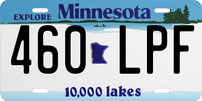 MN license plate 460LPF