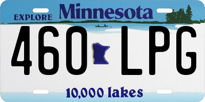 MN license plate 460LPG