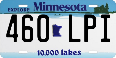 MN license plate 460LPI