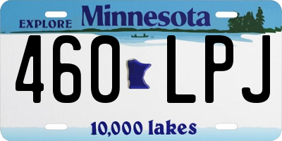 MN license plate 460LPJ