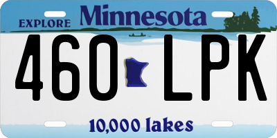 MN license plate 460LPK