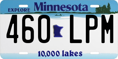 MN license plate 460LPM
