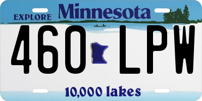 MN license plate 460LPW