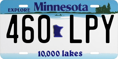 MN license plate 460LPY