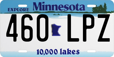 MN license plate 460LPZ