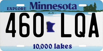 MN license plate 460LQA
