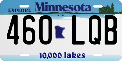MN license plate 460LQB