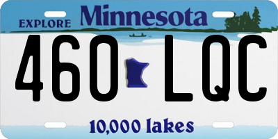 MN license plate 460LQC