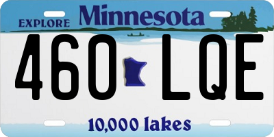 MN license plate 460LQE