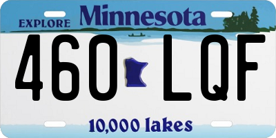 MN license plate 460LQF