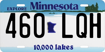 MN license plate 460LQH