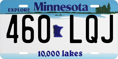 MN license plate 460LQJ