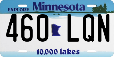 MN license plate 460LQN