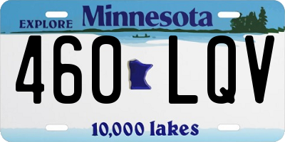 MN license plate 460LQV