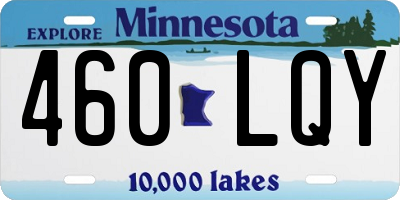 MN license plate 460LQY