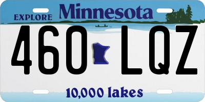 MN license plate 460LQZ