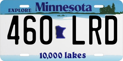 MN license plate 460LRD