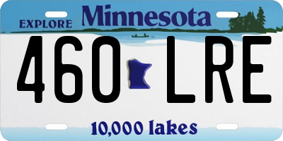 MN license plate 460LRE