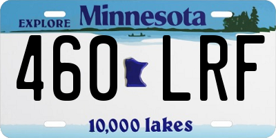 MN license plate 460LRF