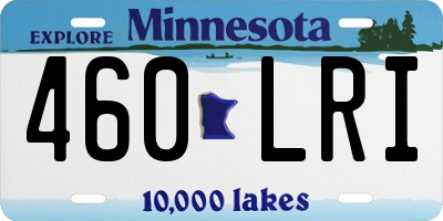 MN license plate 460LRI