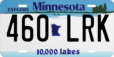 MN license plate 460LRK