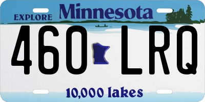 MN license plate 460LRQ